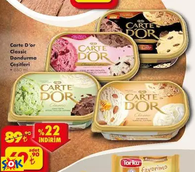 CARTE D’OR CLASSİC DONDURMA